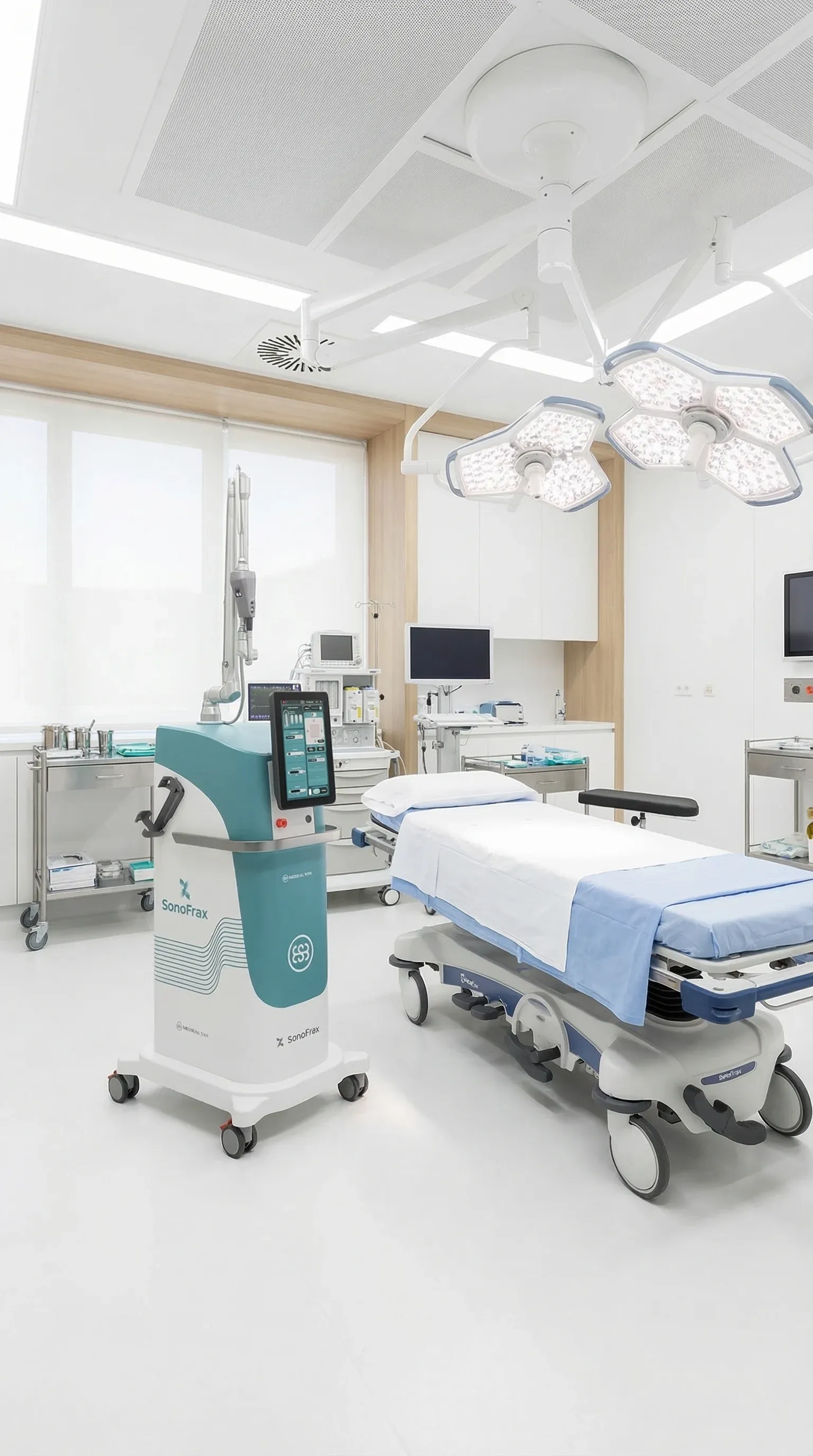 Equipamento Sonofrax em uma sala clínica