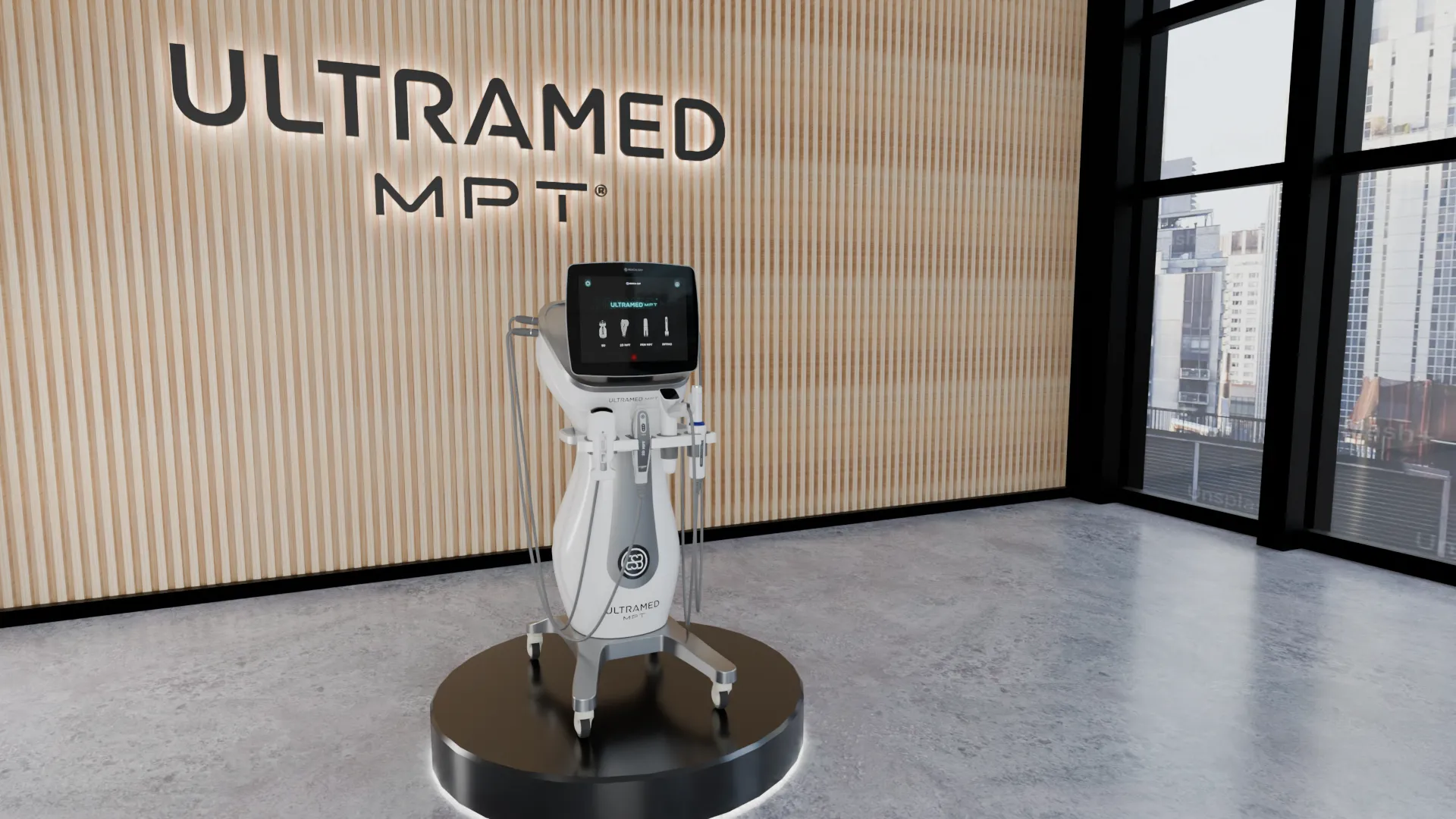 Equipamento Ultramed MPT em um showroom Medical San